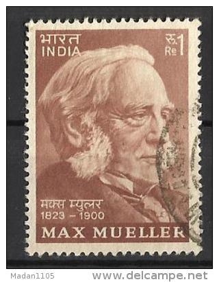 INDIA, 1974, Personalities Series, Max Muller, 1 V,  FINE USED - Used Stamps