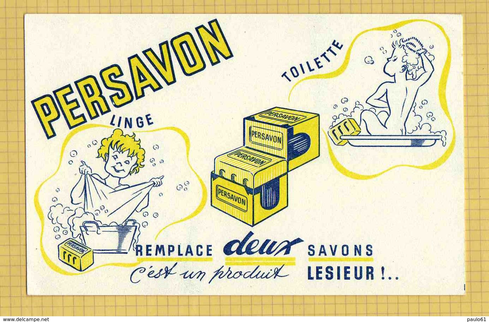 BUVARD :Remplace Deux Savon  PERSAVON - Parfums & Beauté