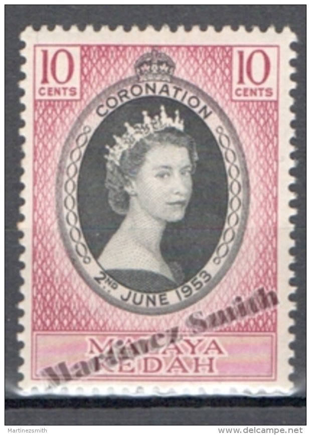 Malaysia Kedah - Malasia 1953, Yvert 88, Coronation Of Queen Elizabeth II - MNH - Maleisië (1964-...)