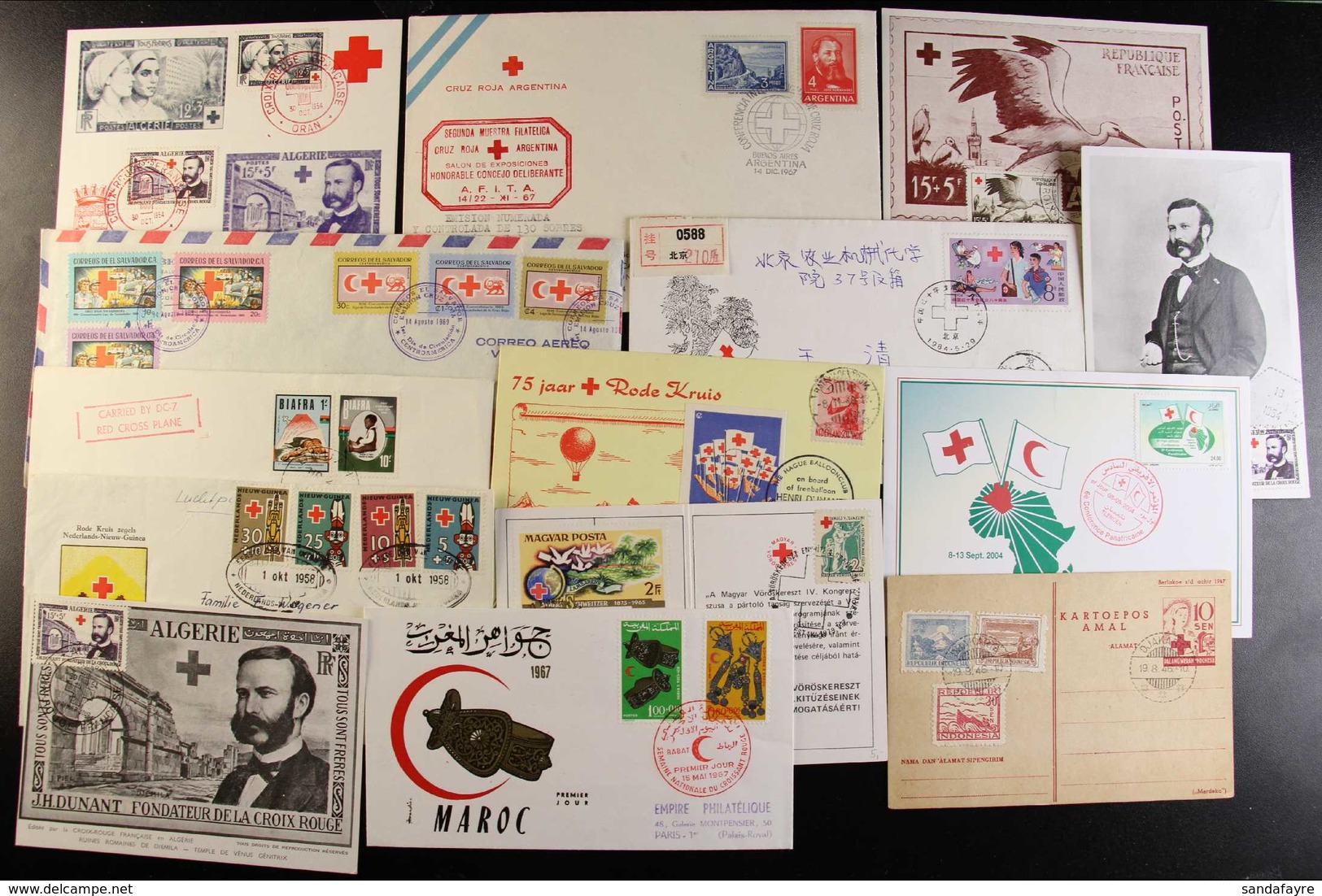 RED CROSS 1940's-2000's Interesting World (no Europe) Collection Of Philatelic Special Covers, First Day Covers & Cards  - Ohne Zuordnung