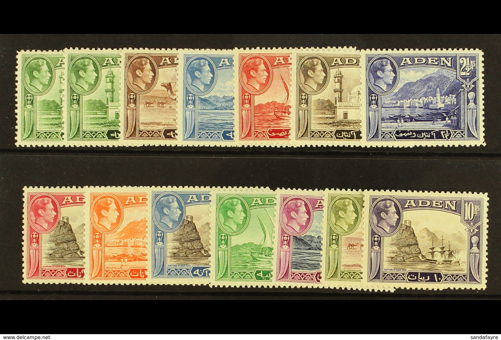 1939 Geo VI Set Complete Incl ½d Shade, SG 16/27, Vf Mint. (14 Stamps) For More Images, Please Visit Http://www.sandafay - Aden (1854-1963)