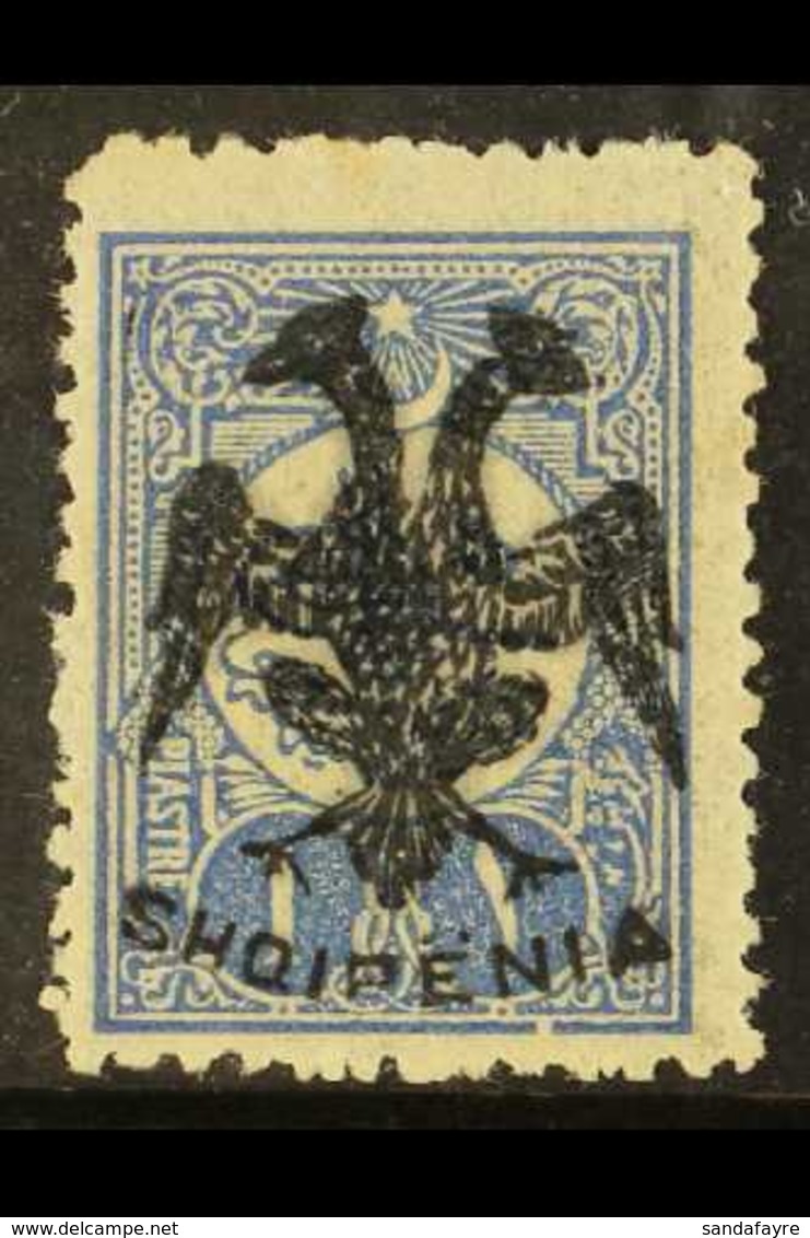 1913 2pi Blue- Black Plate 1, Michel 8, Superb Used On Piece. Signed Raybaudi.  For More Images, Please Visit Http://www - Albanie