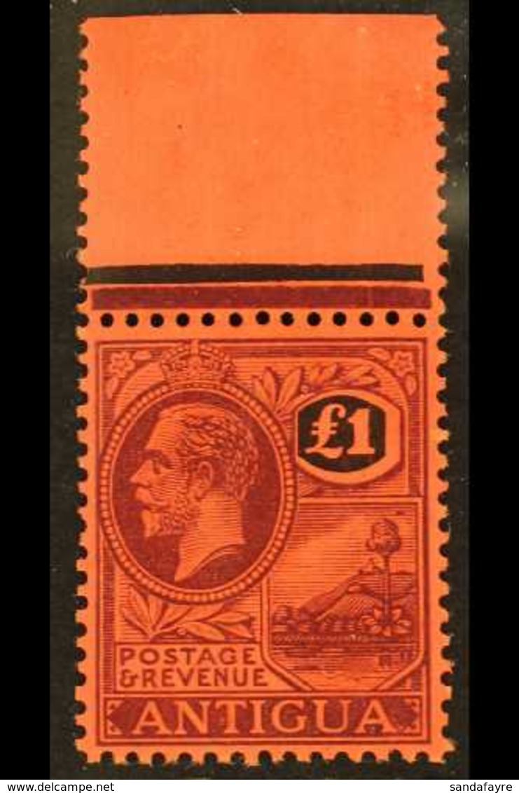 1921-29 £1 Purple And Black On Red, Watermark Multi Crown CA, SG 61, Superb Never Hinged Mint. For More Images, Please V - Sonstige & Ohne Zuordnung