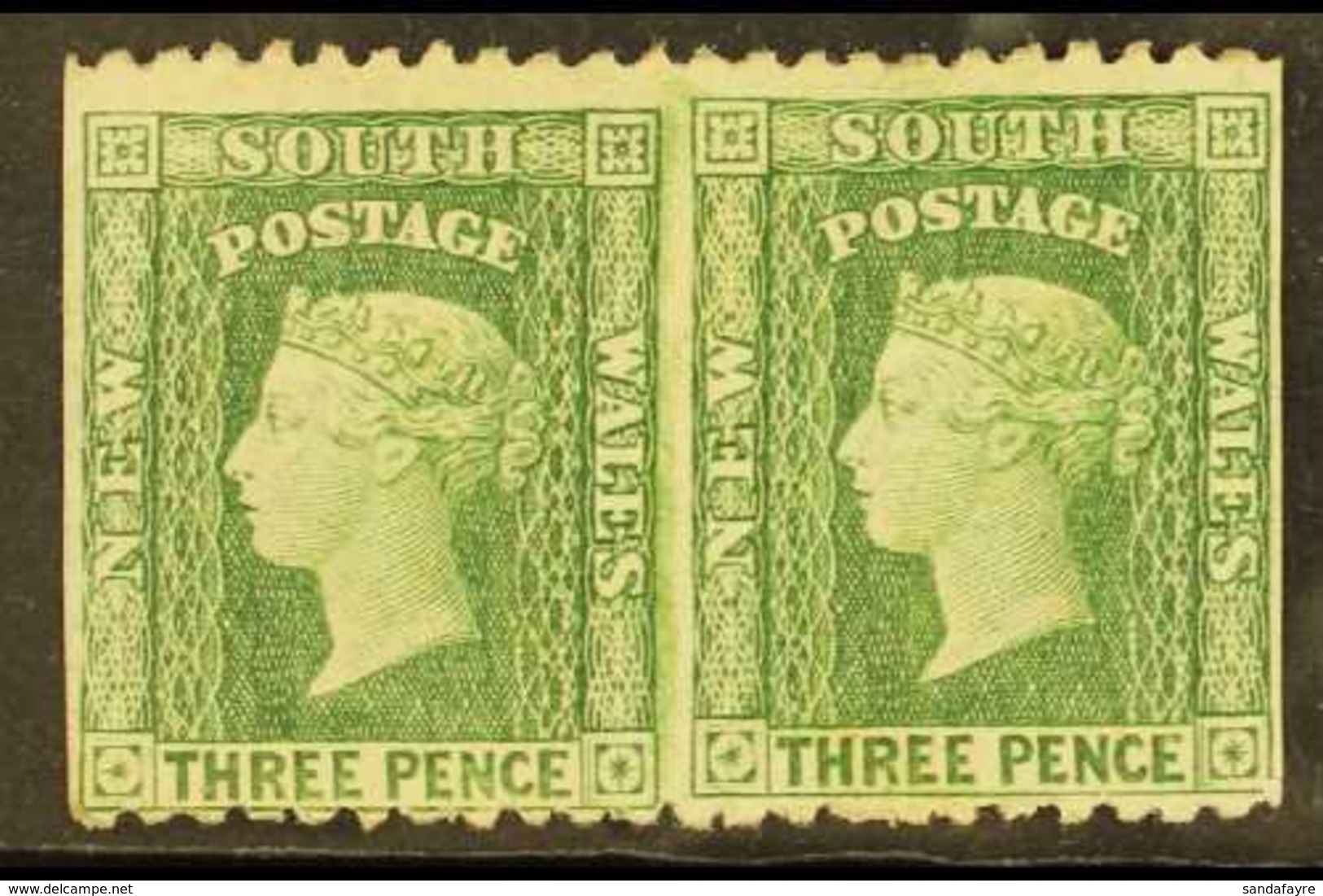 NEW SOUTH WALES 1882-97 3d Yellow Perf 11, IMPERF BETWEEN PAIR, SG 226da, Fine Mint. A Very Fresh & Attractive Example O - Autres & Non Classés