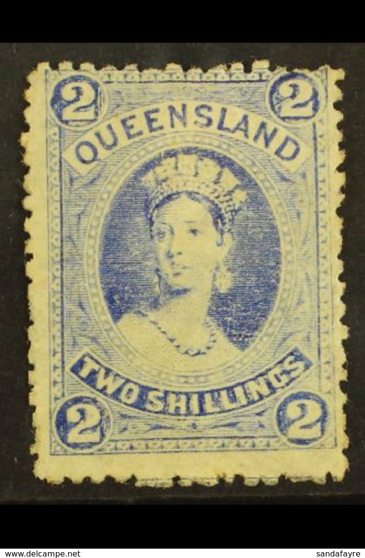 QUEENSLAND 1882-95 2s  Bright Blue, Watermark W5 On Thin Paper, SG 152, Mint. For More Images, Please Visit Http://www.s - Other & Unclassified