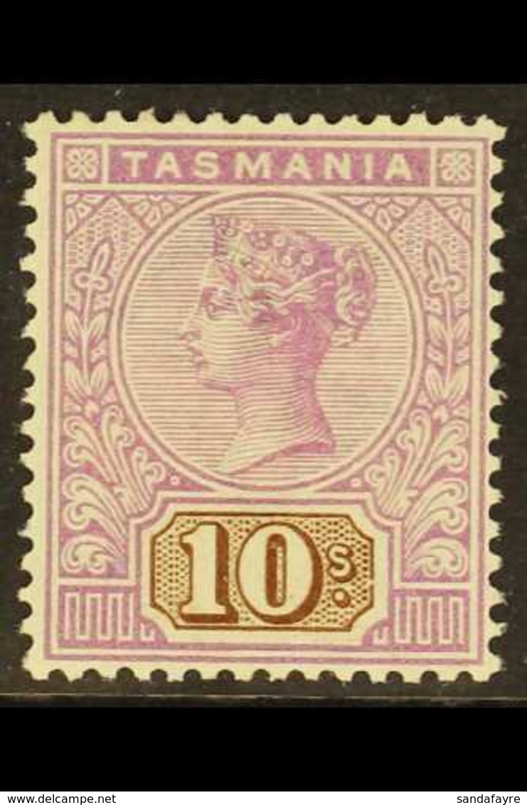 TASMANIA 1892-99 10s Mauve & Brown, SG 224, Fine Mint, Very Fresh. For More Images, Please Visit Http://www.sandafayre.c - Other & Unclassified