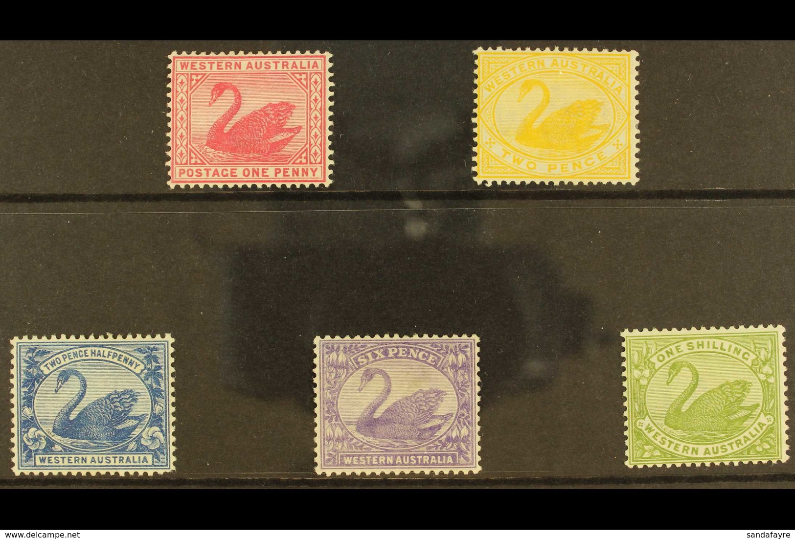 WESTERN AUSTRALIA 1898-1907 W Crown A Wmk Set, SG 112/16, Fine Mint One Shortish Perf (5 Stamps) For More Images, Please - Other & Unclassified