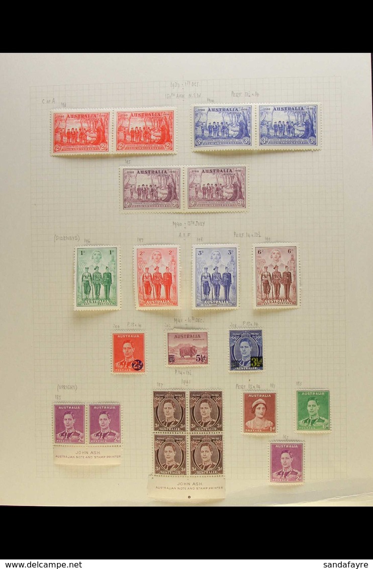 1937-1976 VERY FINE MINT COLLECTION On Leaves, Inc 1937 NSW Set Pairs, 1940 Forces Set, 1966-73 Set, Plus High Values "S - Sonstige & Ohne Zuordnung