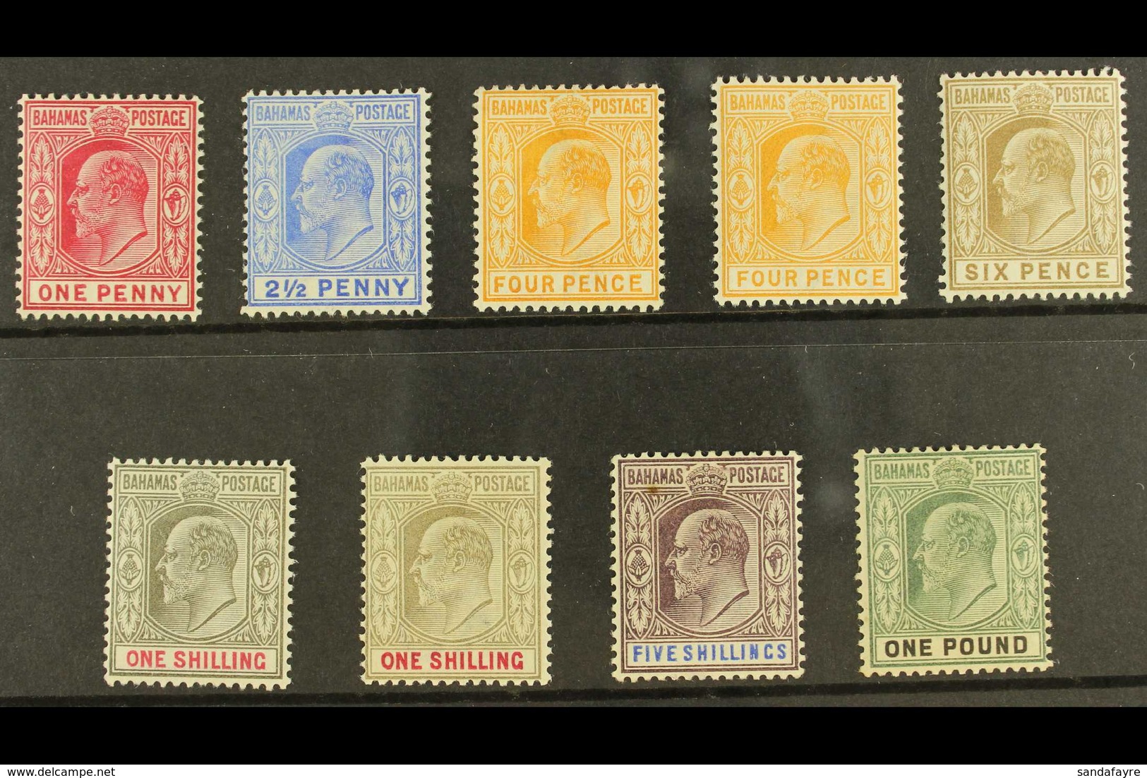 1902-10 Complete King Edward Set SG 62/70, With Both 4d And 1s Shades, Fine & Fresh Mint. (9 Stamps) For More Images, Pl - Other & Unclassified