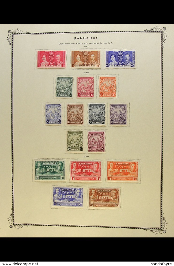 1937-1969 COMPLETE MINT / NHM COLLECTION Neatly Presented On Printed Pages With No Spaces Left To Fill. A Complete "Basi - Barbades (...-1966)