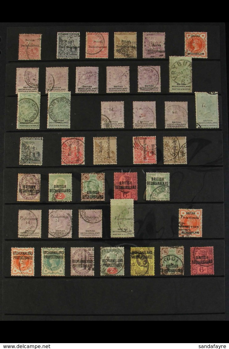 1885-1902 ALL DIFFERENT USED COLLECTION With British Bechuanaland 1885-87 Wmk CA 3d Plus Wmk Anchor Set To 6d, 1888 Set  - Otros & Sin Clasificación