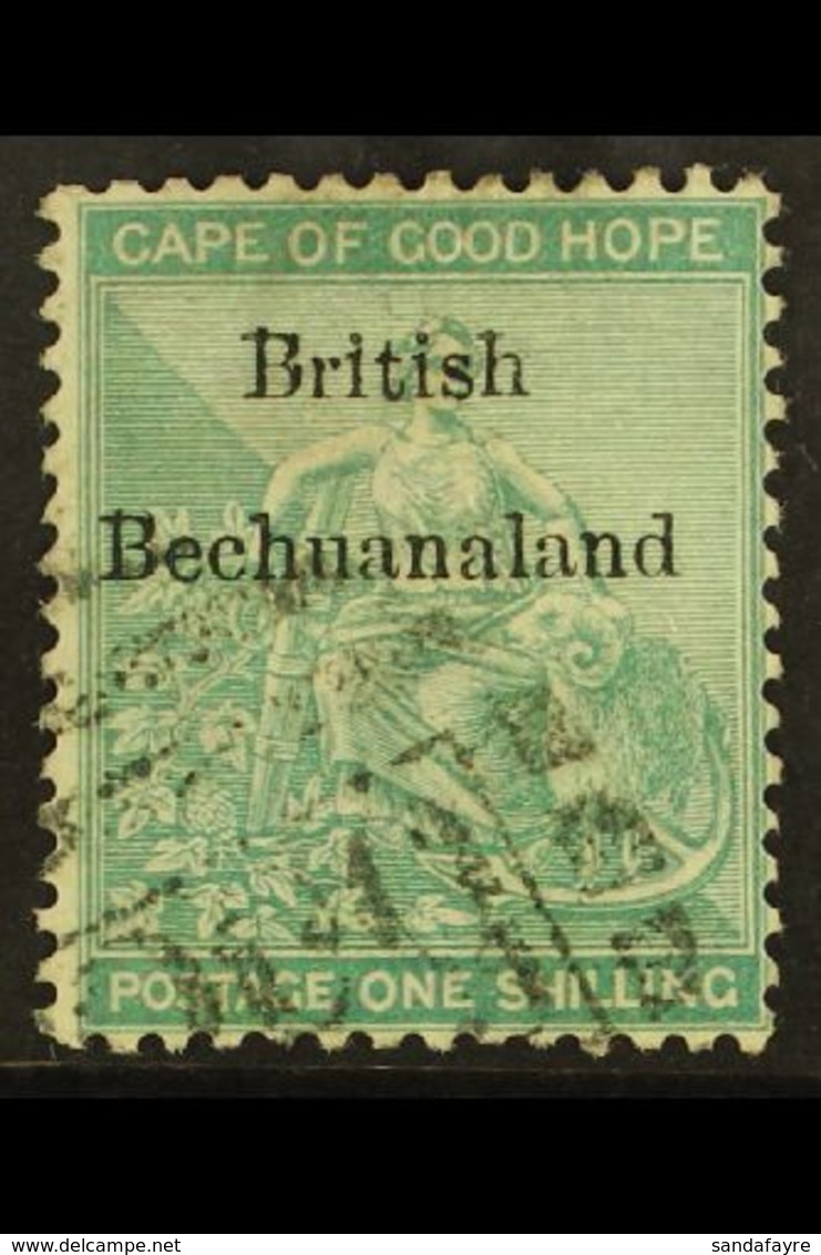 1885-7 1s Green, "British Bechuanaland" Ovpt On Cape, SG 8, Good To Fine Used. For More Images, Please Visit Http://www. - Other & Unclassified