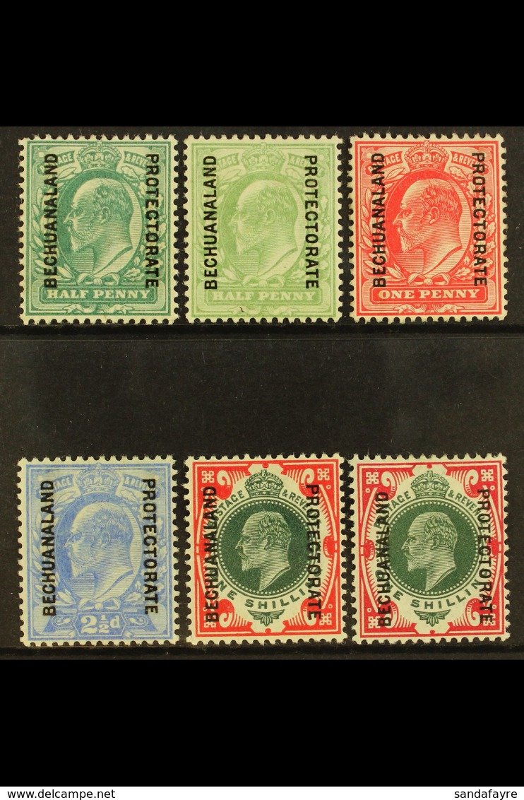 1904-13 Complete Overprint Set On Stamps Of Edward VII Incl Both ½d And Both 1s Shades, SG 66/71, Fine Mint. (6 Stamps)  - Other & Unclassified