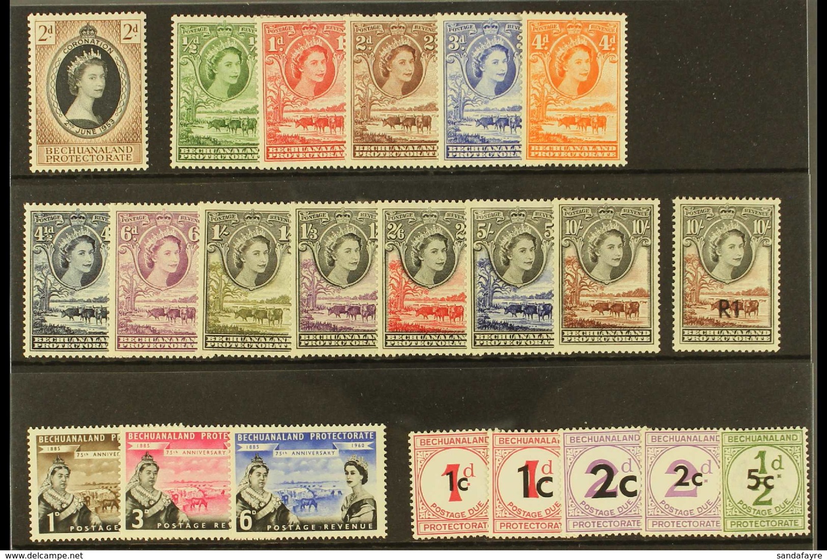 1953-61 NEVER HINGED MINT SELECTION Presented On A Stock Card. ALL DIFFERENT & Includes 1955-58 Complete Pictorial Set & - Other & Unclassified
