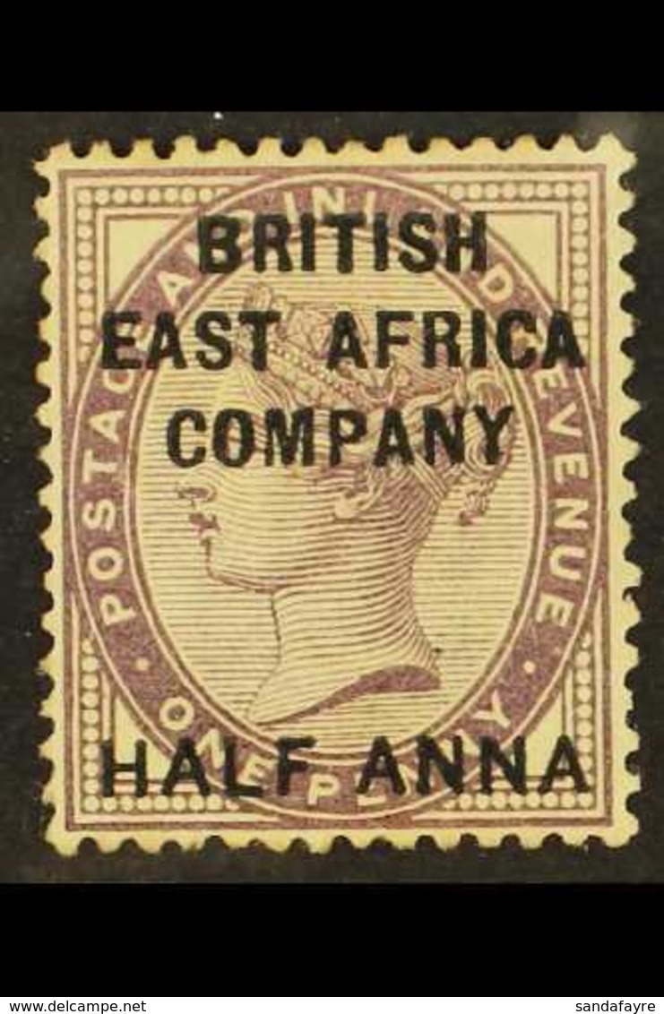 1890 ½a On ½d Deep Purple, SG 1, Mint, Small Hinge Thin, Cat.£275. For More Images, Please Visit Http://www.sandafayre.c - Afrique Orientale Britannique