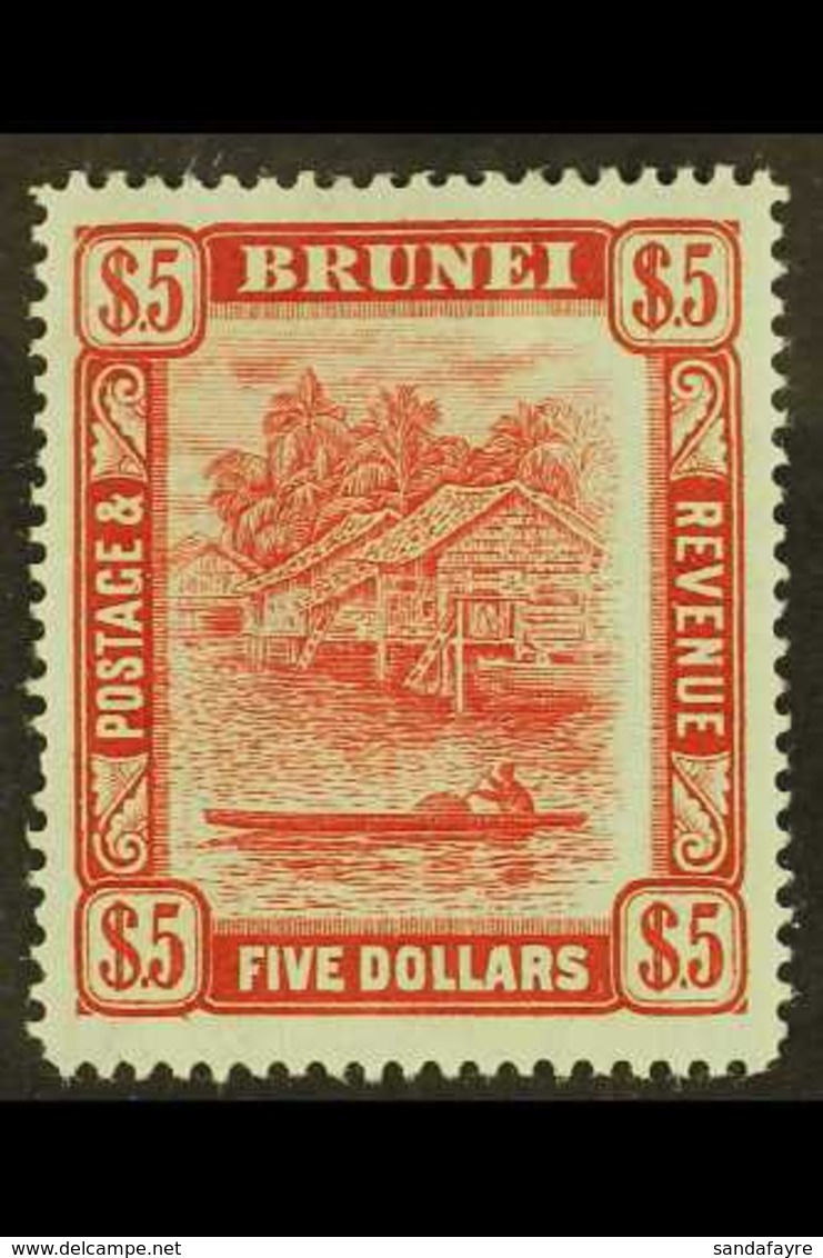 1908-22 $5 Carmine On Green, SG 47, Fine Mint. For More Images, Please Visit Http://www.sandafayre.com/itemdetails.aspx? - Brunei (...-1984)