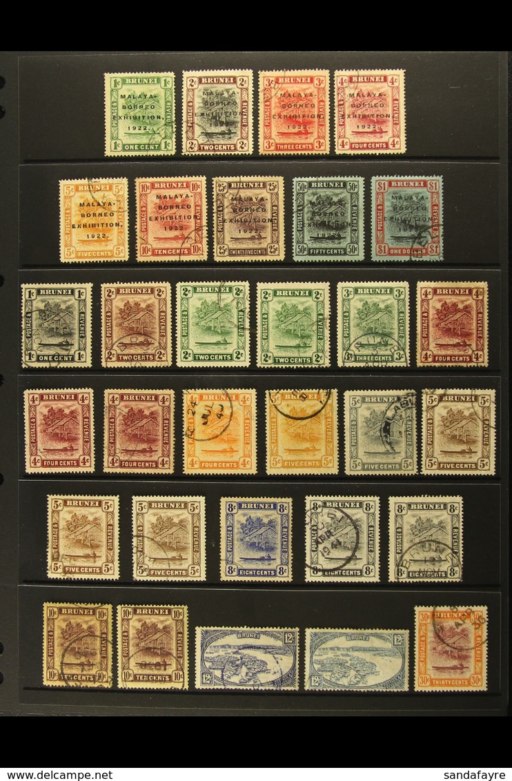 1922-1964 USED COLLECTION. A Neatly Presented Collection With Shade Ranges On Stock Pages. Includes 1922 "Malaya - Borne - Brunei (...-1984)