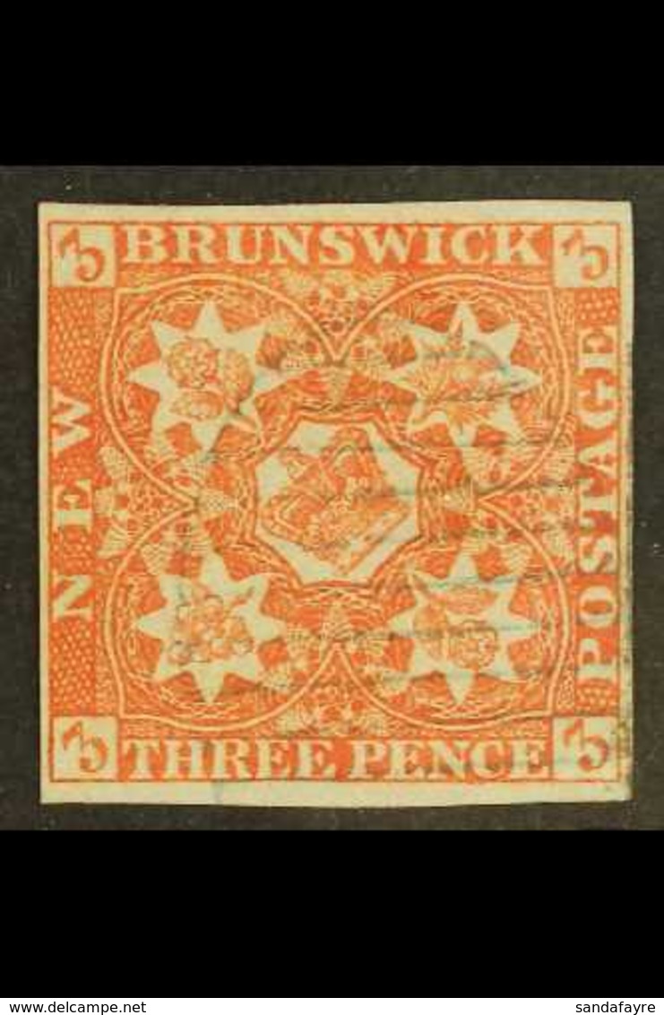 1851 3d Bright Red On Blued Paper, SG 1, Very Fine Used With Good Clear Margins All Round, Light Cancel And Full Even Co - Sonstige & Ohne Zuordnung