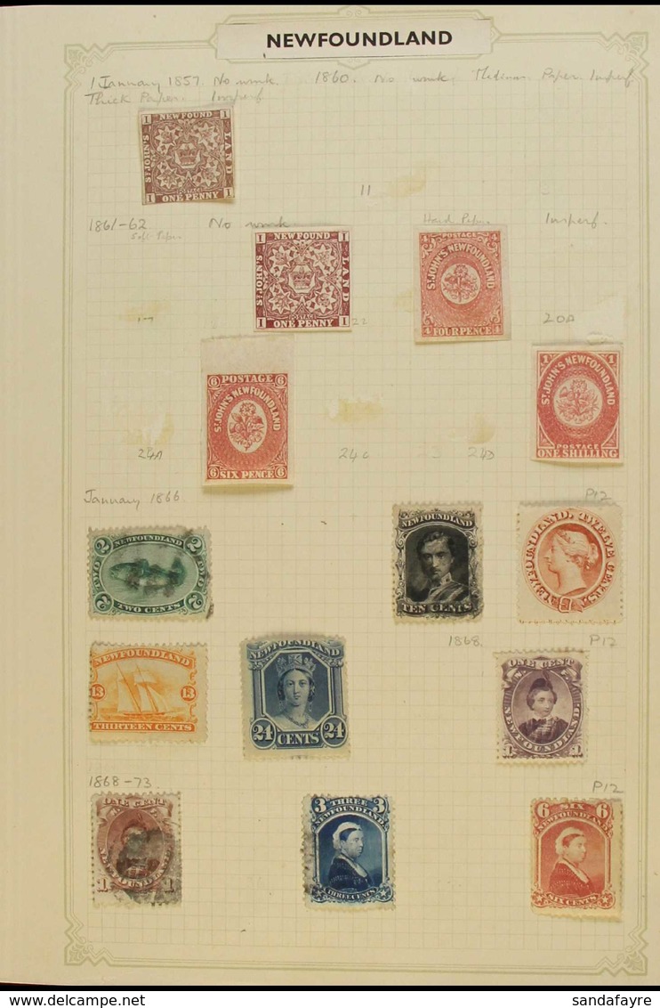 1857-1918 MINT & USED COLLECTION On Small Album Pages. Includes 1861-4 Mint Range To 1s, 1865-71 Set (less 5c) Mint Or U - Other & Unclassified