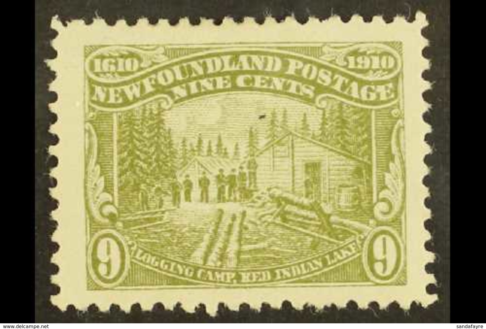 1910 9c Olive-green "Logging Camp", Perf 12, SG 102, Very Fine Mint. For More Images, Please Visit Http://www.sandafayre - Other & Unclassified