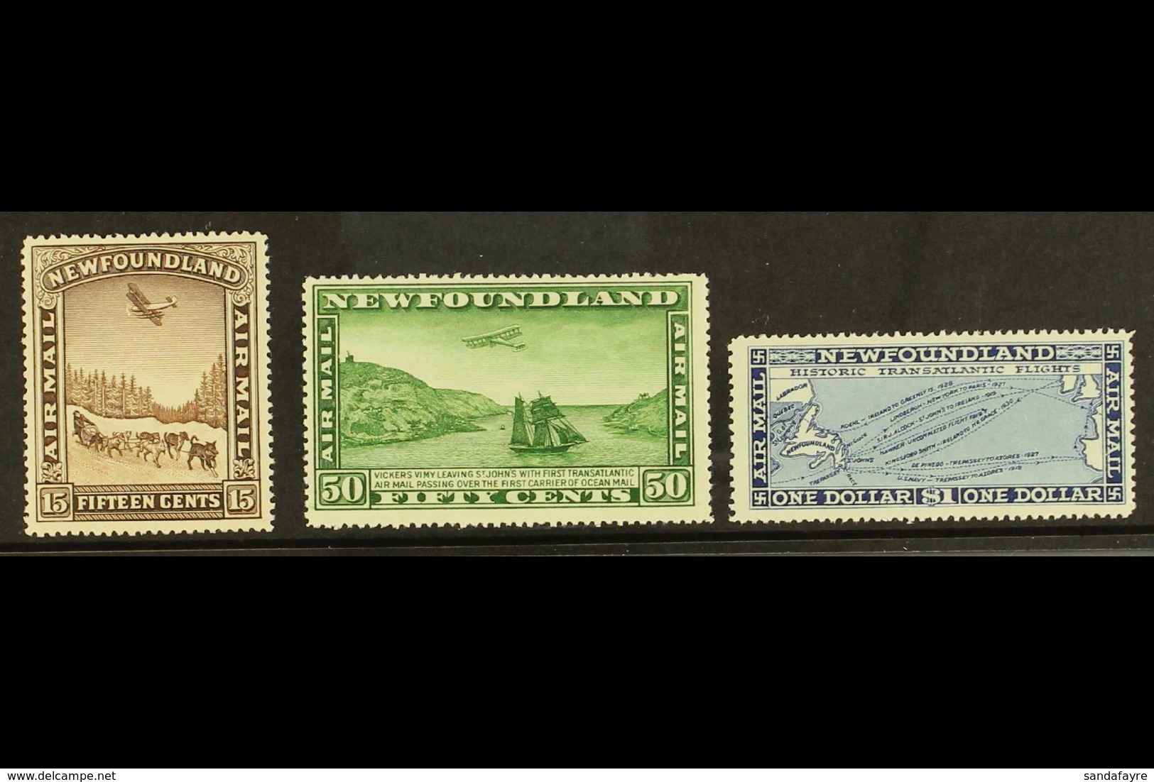 1931 Air Set Without Watermark, SG 192/4, Very Fine Lightly Hinged Mint (3 Stamps) For More Images, Please Visit Http:// - Autres & Non Classés