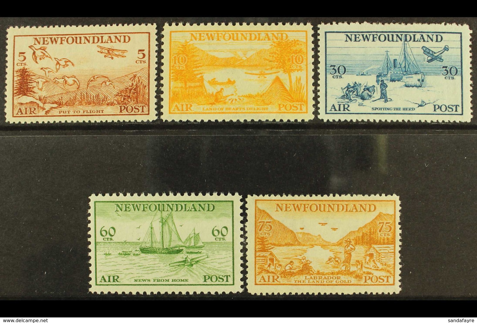 1933 Air Complete Set, SG 230/234, Very Fine Mint. (5 Stamps) For More Images, Please Visit Http://www.sandafayre.com/it - Sonstige & Ohne Zuordnung
