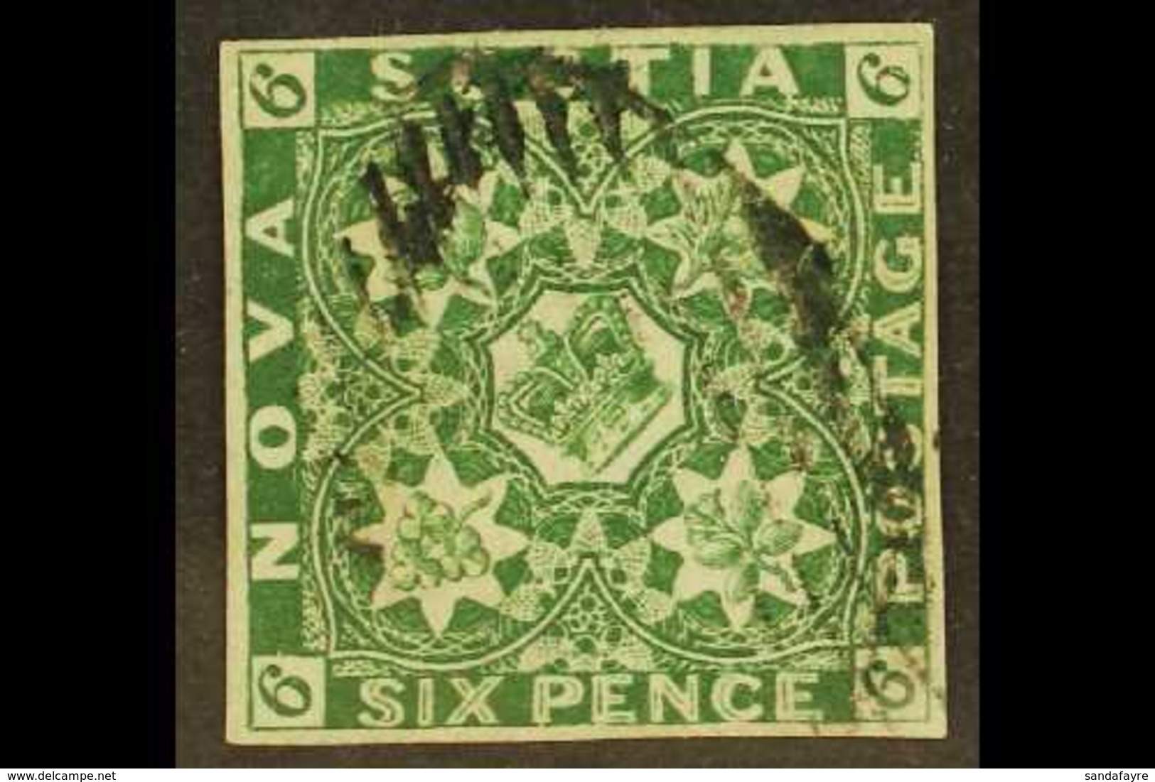 1851 6d Deep Green, SG 6, Very Fine Used With Good Clear Margins All Round, Neat Cancel And Deep Even Colour. For More I - Sonstige & Ohne Zuordnung