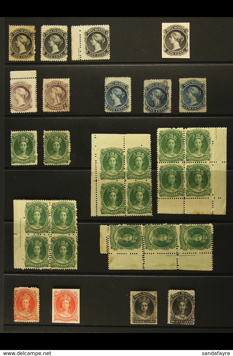 1860-63 Mint And Used Range Covering All Values. Note 1c Black Imperf Proof On Card; 5c Blue Mint (couple Of Tone Spots) - Autres & Non Classés