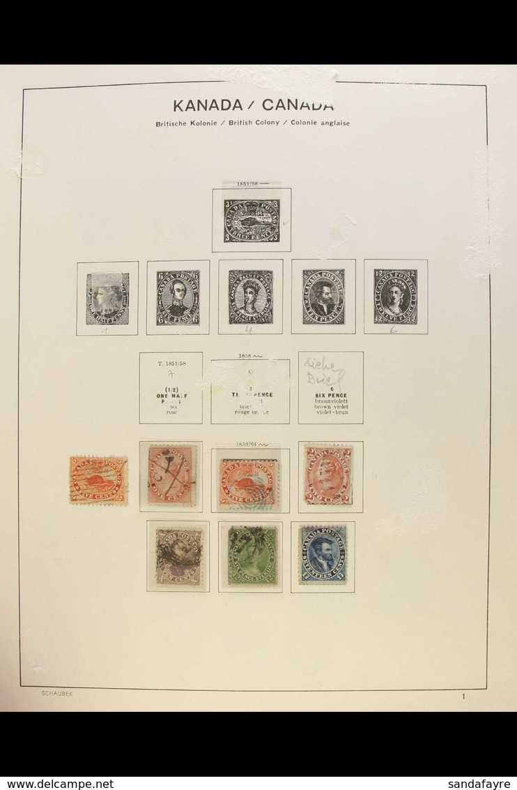 1859-1988 ATTRACTIVE COMPREHENSIVE USED COLLECTION In A Schaubek Album, Chiefly ALL DIFFERENT, Inc 1859 Set, 1864 2c (st - Other & Unclassified