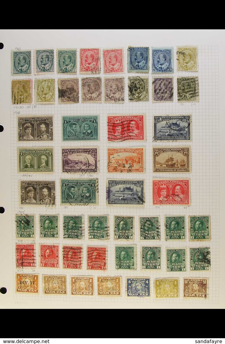 1903-1989 COMPREHENSIVE EXTENSIVE COLLECTION On Leaves, Mint & Used, Inc 1903-12 Set Used, 1908 Tercentenary Set Used (7 - Autres & Non Classés