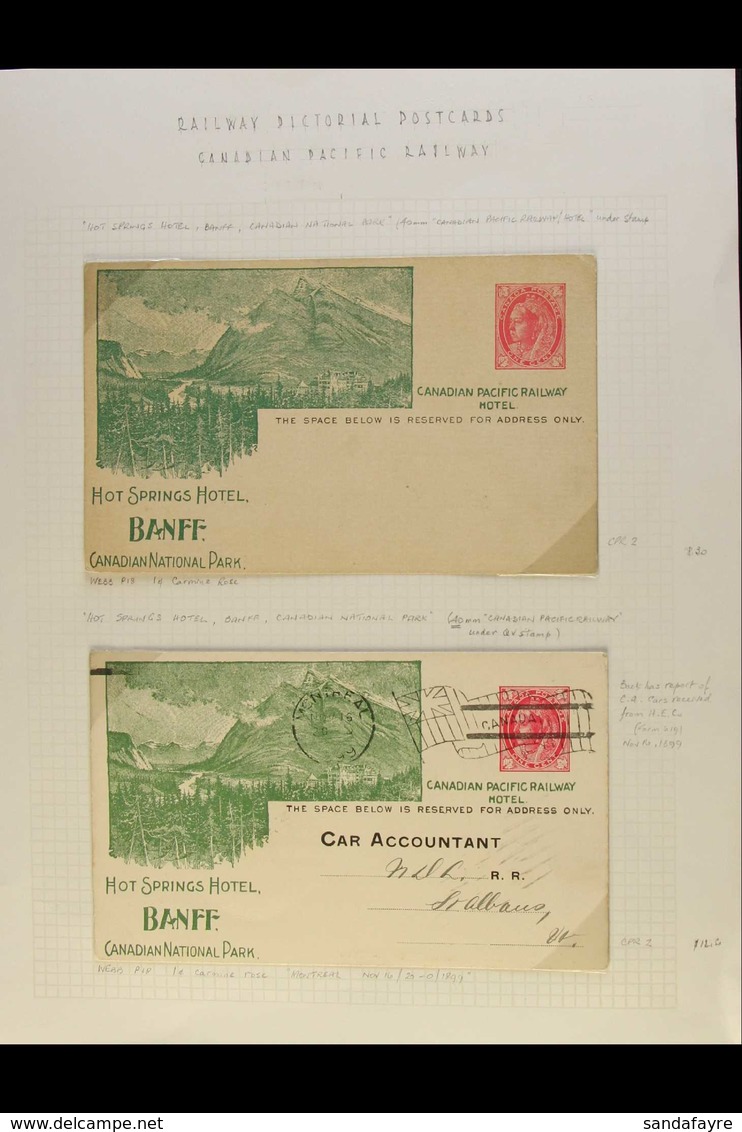 CANADIAN PACIFIC RAILWAY ILLUSTRATED TOURIST POSTAL STATIONERY. A Spectacular Collection Of Illustrated Postal Cards Wit - Autres & Non Classés