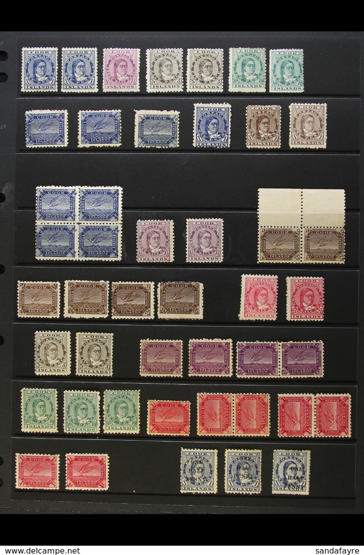 1893-1900 "QUEEN AND WHITE TERN" TYPES An Attractive Fresh Mint Collection Which Includes 1893-1900 (perf 12 X 11½) 1d B - Cook