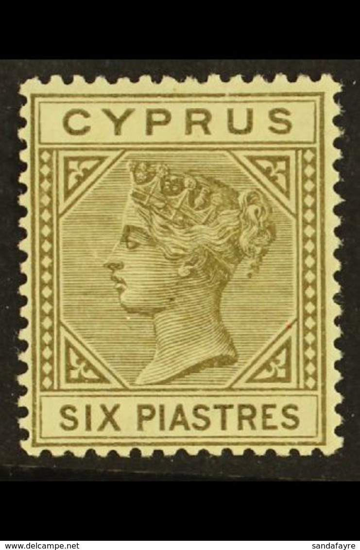 1882-86 6pi Olive-grey, Die I, Watermark Crown CA, SG 21, Fine Mint. For More Images, Please Visit Http://www.sandafayre - Autres & Non Classés