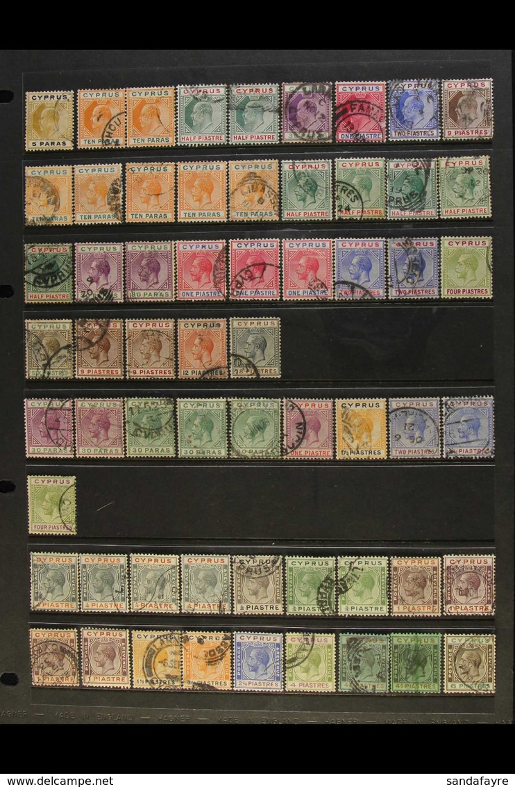 1904-1949 USED COLLECTION/ACCUMULATION With Light Duplication Displayed On Stock Pages, Inc 1904-10 Set To 18pi Inc 9pi  - Autres & Non Classés