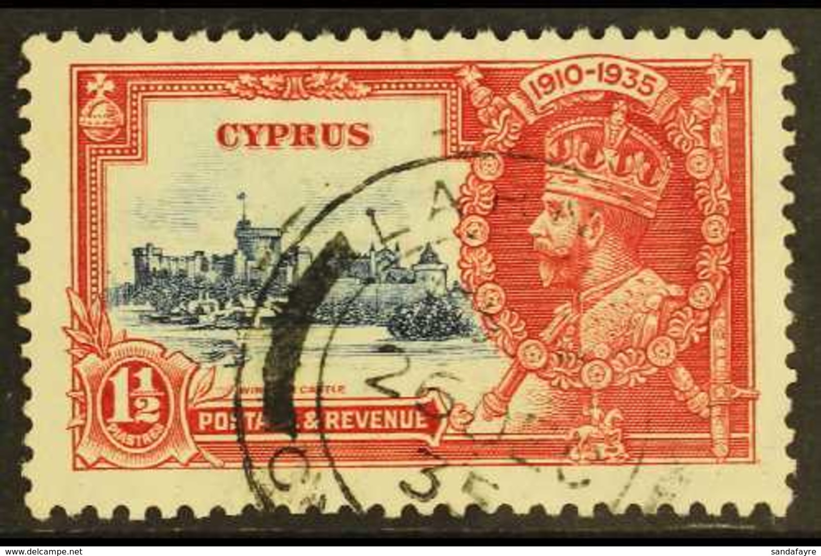 1935 1½d Deep Blue & Scarlet Jubilee KITE AND HORIZONTAL LOG Variety, SG 145l, Fine Used, Fresh & Scarce. For More Image - Autres & Non Classés