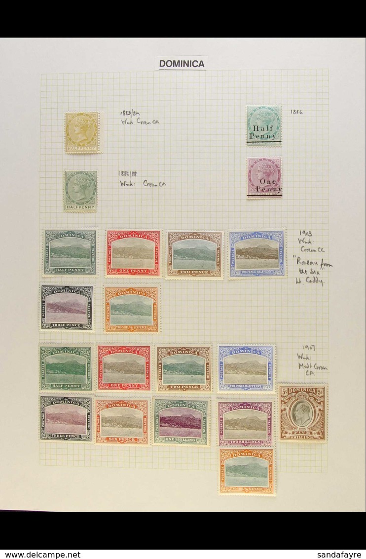 1883-1935 MINT COLLECTION Includes A Few QV Issues, Strength In KEVII & KGV, We Note 1903-07 Values To 2s6d, 1907-08 Com - Dominique (...-1978)