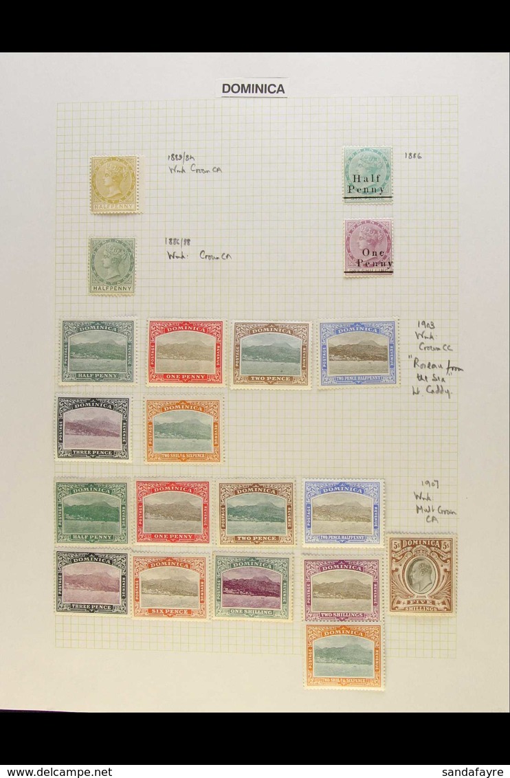 1883-1935 MINT COLLECTION Includes A Few QV Issues, Strength In KEVII & KGV, We Note 1903-07 Values To 2s6d, 1907-08 Com - Dominica (...-1978)