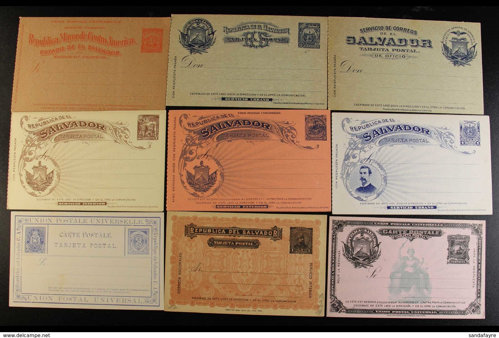 1882-1912 POSTAL STATIONERY Unused Range Of POSTCARDS & REPLY CARDS With A Strong Range Of Issued Types & Denominations, - Salvador
