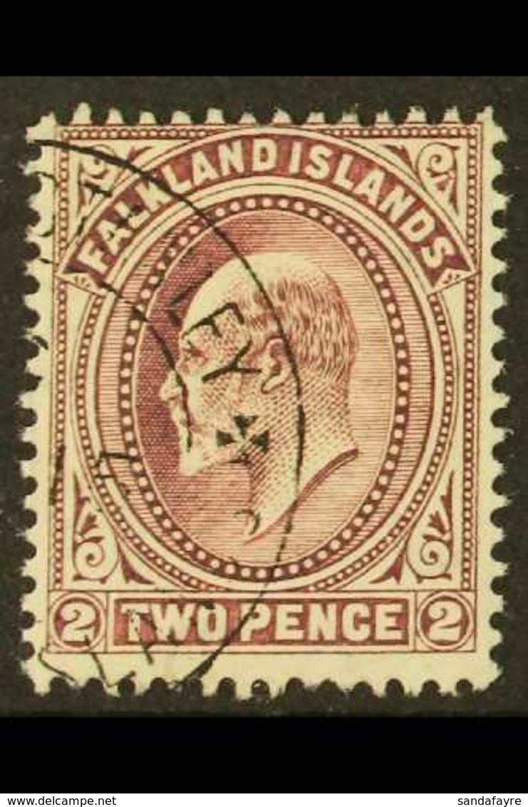 1904-12 2d Reddish Purple, SG 45b, Very Fine Used. A Lovely Example Of This Elusive Stamp. BPA Certificate. For More Ima - Falklandinseln