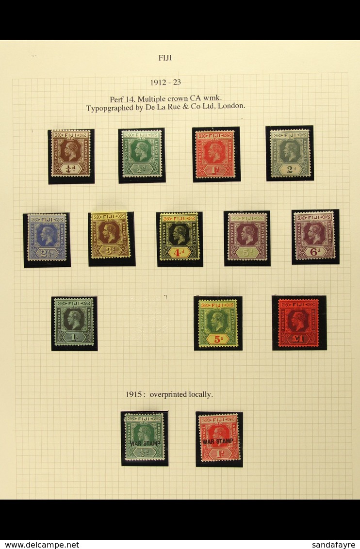 1912-35 MINT COLLECTION Includes 1912-23 Die I Set To £1 (less 2s6d), 1922-9 Die II Complete Set & 1935 Jubilee Set, SG  - Fiji (...-1970)