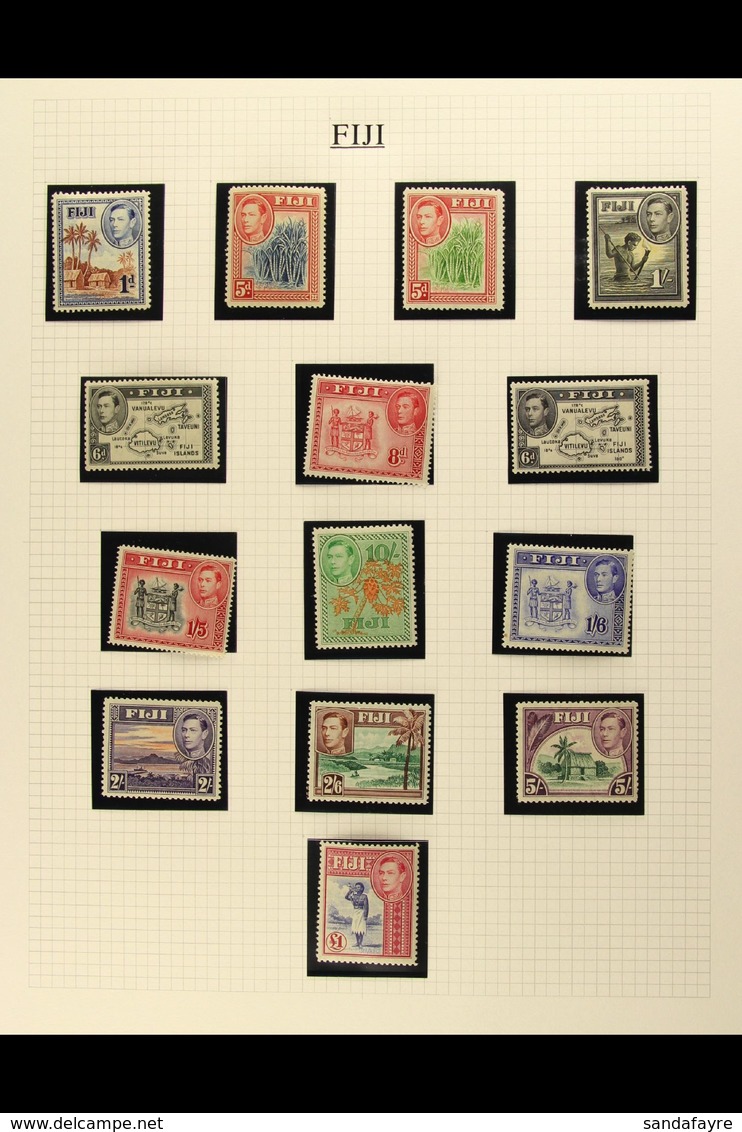 1937-52 FINE MINT COLLECTION Neatly Presented In Mounts On Album Pages. A Complete Basic KGVI Collection With Some Addit - Fidji (...-1970)