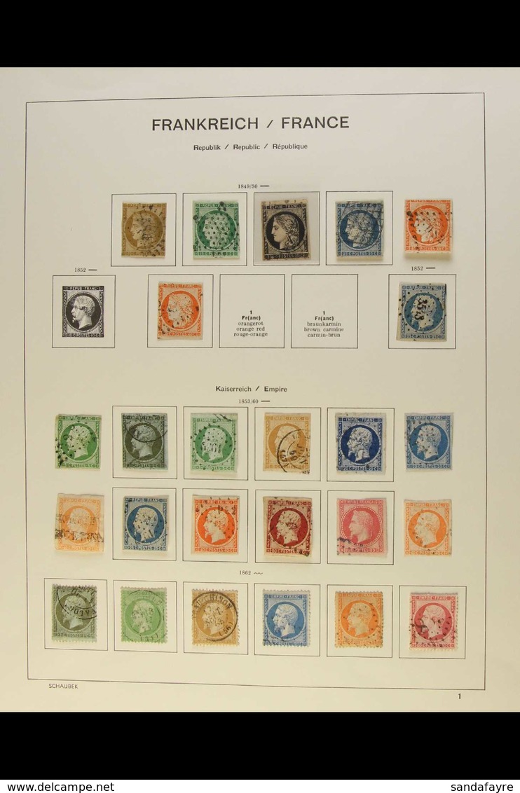 1849-1900 USED CLASSICS COLLECTION On Printed Pages, We See 1849-50 To 25c (40c Probably Colonies Issues), 1852 25c, 185 - Autres & Non Classés