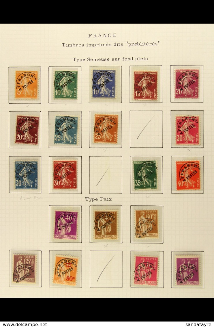 PRECANCELS (PREOBLITERES) 1922-81 ATTRACTIVE MINT COLLECTION In Mounts On Album Pages. A Chiefly Never Hinged Mint Range - Sonstige & Ohne Zuordnung