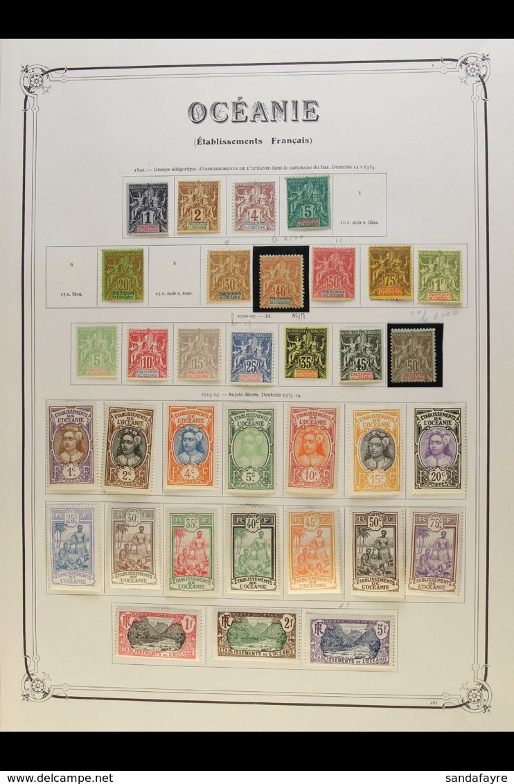 OCEANIA 1892-1956 COMPREHENSIVE FINE MINT COLLECTION On Pages, All Different, Highly COMPLETE For The Period, Inc 1892 T - Autres & Non Classés