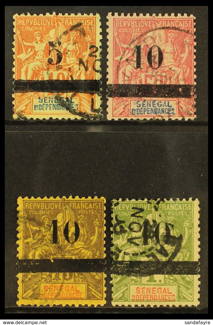 SENEGAL 1903 Surcharge Set Complete, Yv 26/9, Very Fine Used. (4 Stamps) For More Images, Please Visit Http://www.sandaf - Sonstige & Ohne Zuordnung