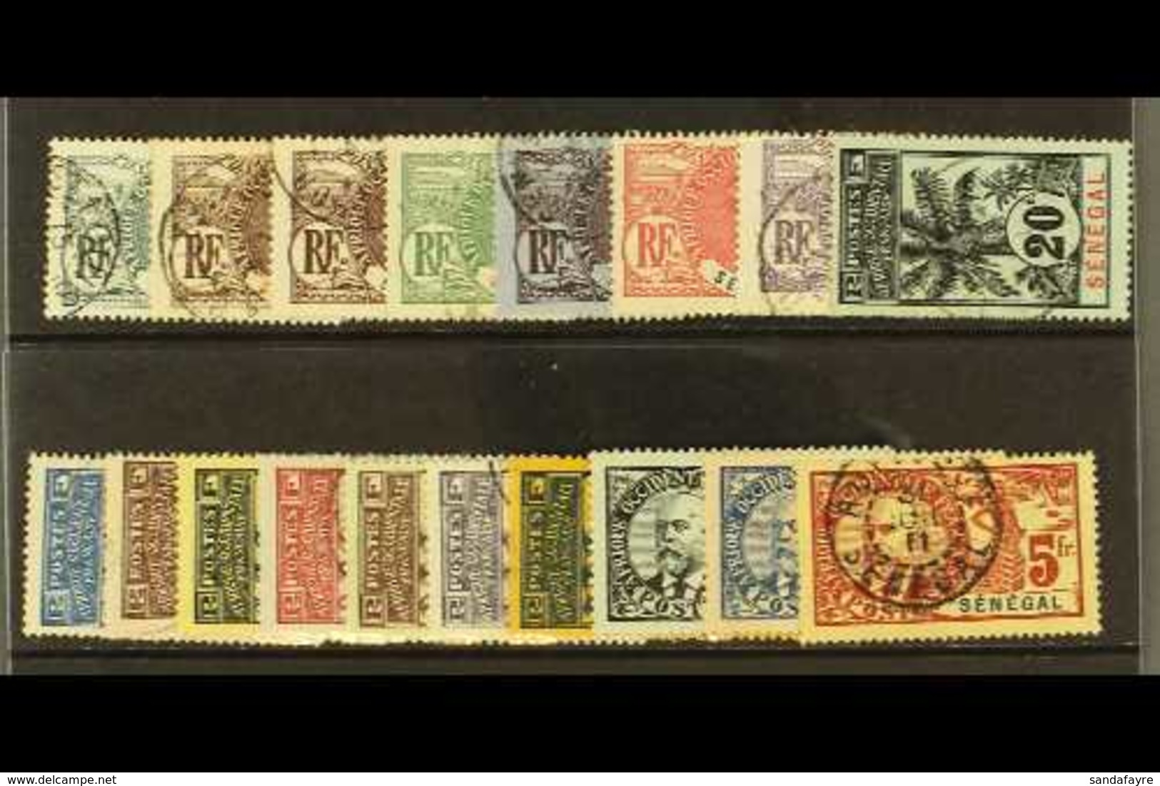 SENEGAL 1906 Palm & Faidherbe Set Complete, Yv 30/46, Fine To Very Fine Used. (18 Stamps) For More Images, Please Visit  - Other & Unclassified