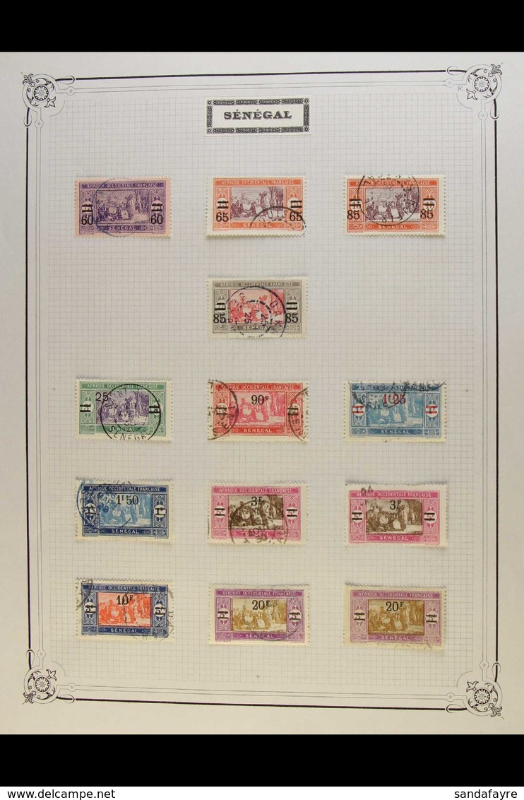 SENEGAL 1914 - 1944 Complete Used Collection Including Airmails And Postage Dues. Lovely Fresh Lot.. (200+ Stamps) For M - Sonstige & Ohne Zuordnung