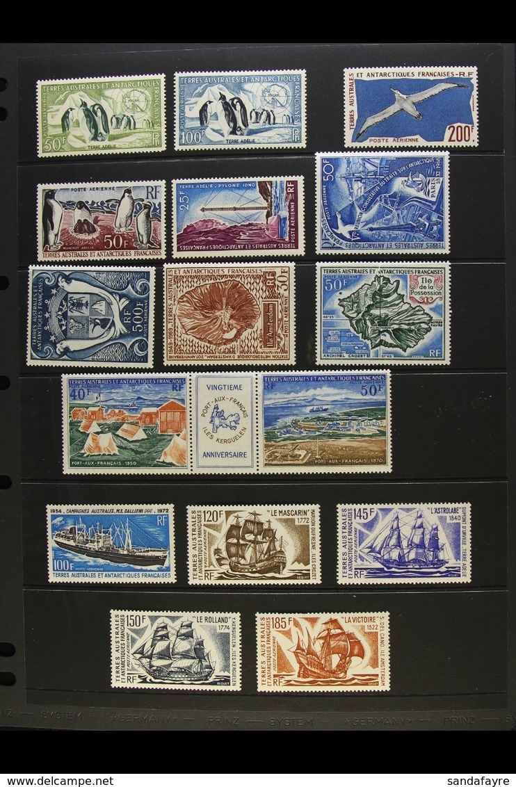 TAAF 1956-1988 NEVER HINGED MINT COLLECTION. A Delightful, All Different Collection Of "Air Post" Issues Presented On St - Other & Unclassified