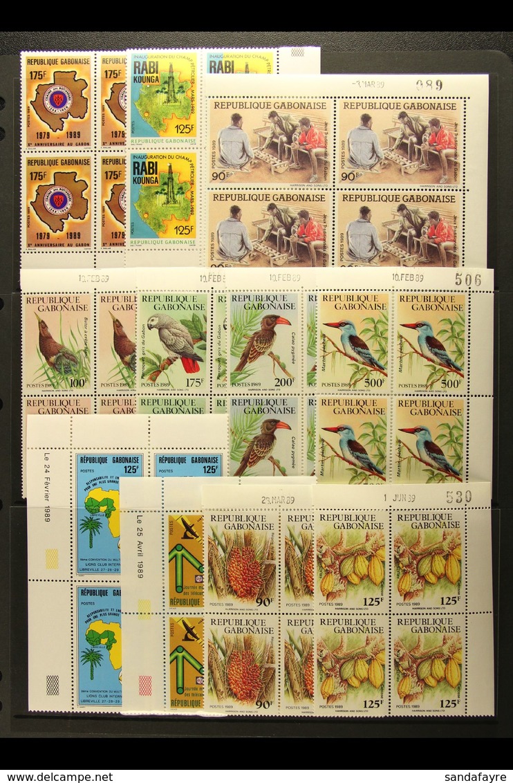 1989 NEVER HINGED MINT BLOCKS OF 4 A Complete Run & Virtually Complete For The Year, Mostly As Corner Date Blocks Of 4,  - Other & Unclassified