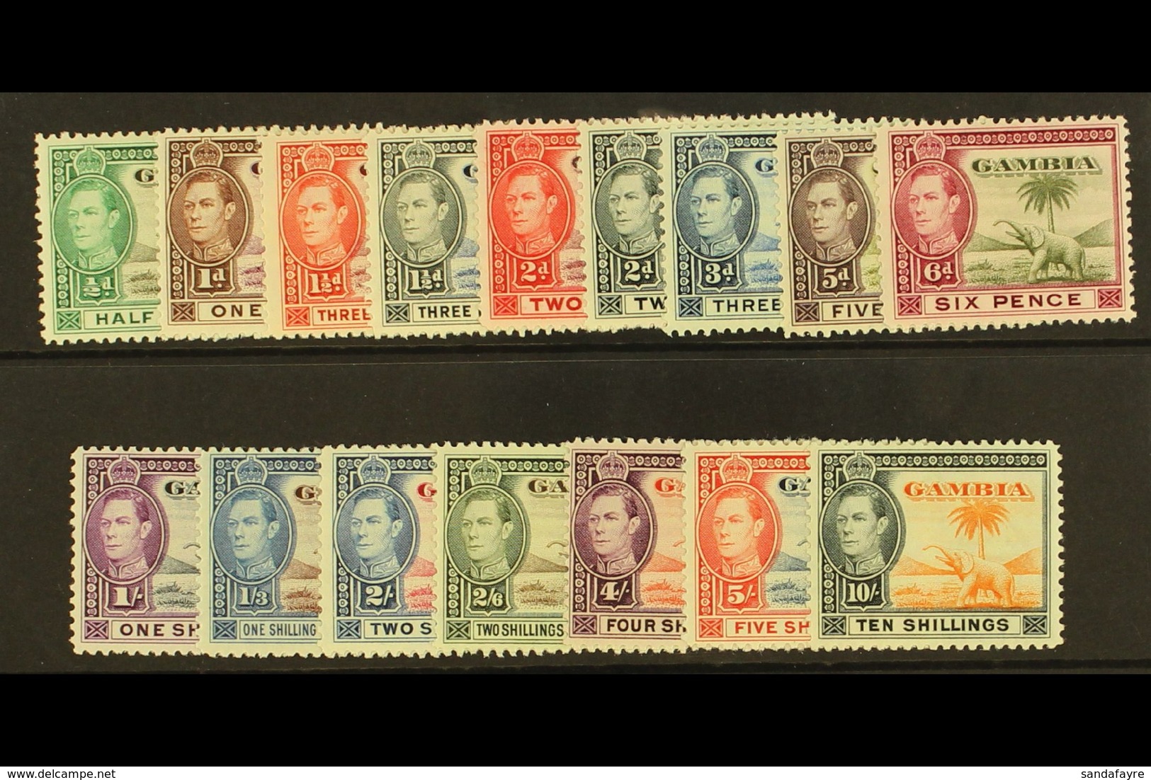 1938 Geo VI Pictorial Set Complete, SG 150/61, Very Fine And Fresh Mint. (16 Stamps) For More Images, Please Visit Http: - Gambia (...-1964)